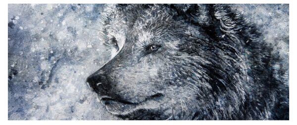 Obraz - Kreslený vlk (120x50 cm)