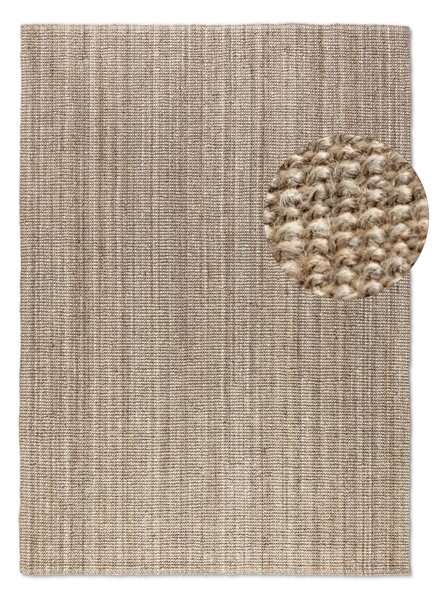 Hanse Home, Kusový koberec Bouclé Jute 105975 Grey Brown, 80x150, hnedá, chodba / predsieň