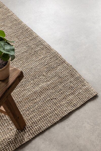 Hanse Home , Behúň Bouclé Jute 105975 Grey Brown, 80x200, hnedá, chodba / predsieň