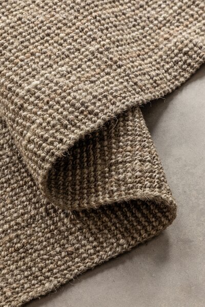 Hanse Home , Behúň Bouclé Jute 105975 Grey Brown, 80x200, hnedá, chodba / predsieň