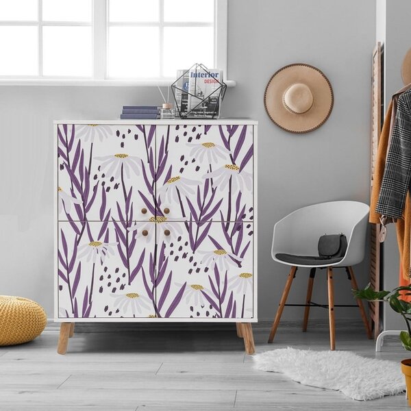 Biela skrinka 95x111 cm Multilux – Kalune Design