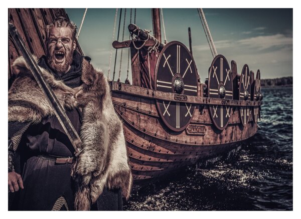 Obraz - Vikingský bojovník (70x50 cm)