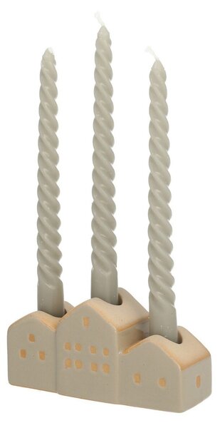 Svietnik Hauses 13x5x7cm beige