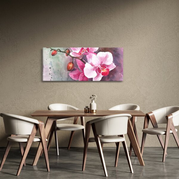 Obraz - Orchidey, aquarel (120x50 cm)