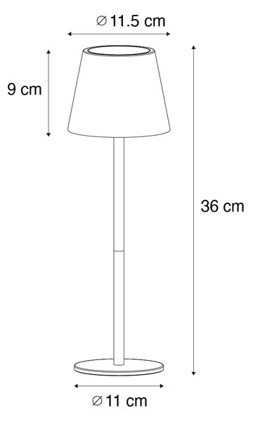 Stolná lampa biela vrátane stmievateľnej a nabíjateľnej LED IP54 - Murdock