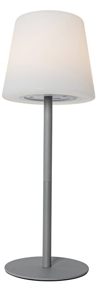 Stolná lampa sivá nabíjateľná vrátane LED a stmievača IP54 - Jude