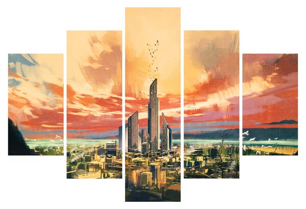 Obraz - Maľované mesto (150x105 cm)