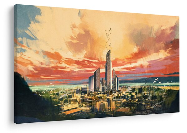 Obraz - Maľované mesto (90x60 cm)