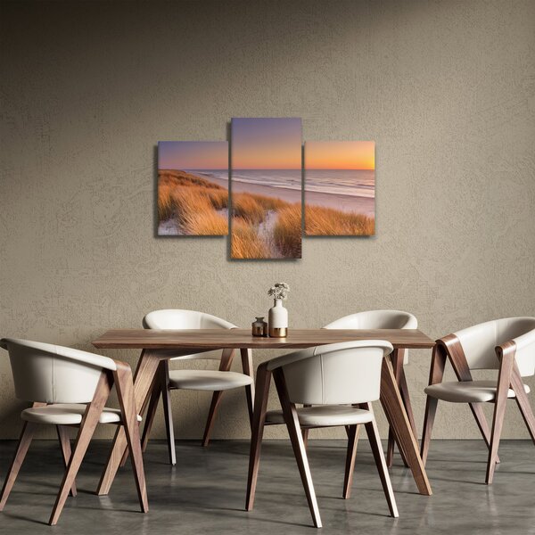 Obraz - Pláž pri západe slnka (90x60 cm)