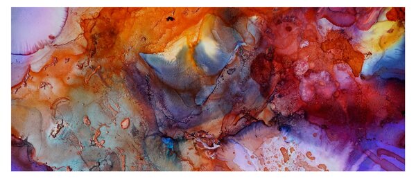 Obraz - Abstraktné atramentové umenie (120x50 cm)