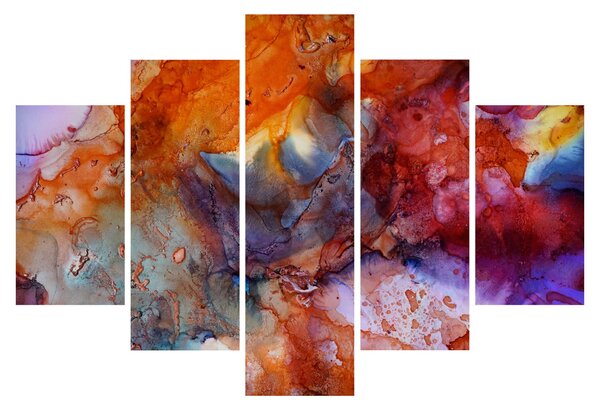 Obraz - Abstraktné atramentové umenie (150x105 cm)