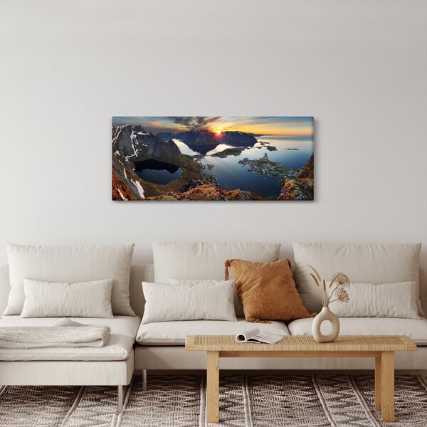 Obraz - Horská krajina, Nórsko (120x50 cm)