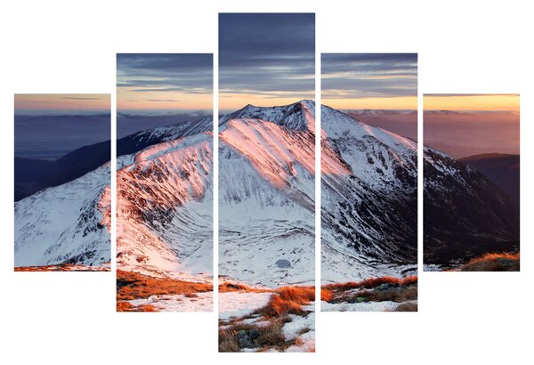 Obraz - Zimná horská panoráma II. (150x105 cm)