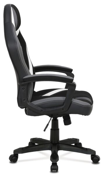 Autronic ERGONOMICKY TVAROVANÉ HERNÉ KRESLO v prevedení látky a ekokože - 66 x 114-124 x 69 cm