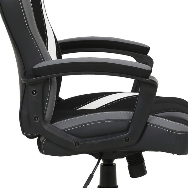 Autronic ERGONOMICKY TVAROVANÉ HERNÉ KRESLO v prevedení látky a ekokože - 66 x 114-124 x 69 cm