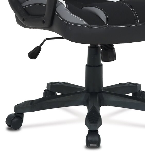 Autronic ERGONOMICKY TVAROVANÉ HERNÉ KRESLO v prevedení látky a ekokože - 66 x 114-124 x 69 cm