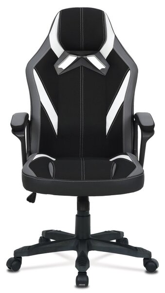 Autronic ERGONOMICKY TVAROVANÉ HERNÉ KRESLO v prevedení látky a ekokože - 66 x 114-124 x 69 cm