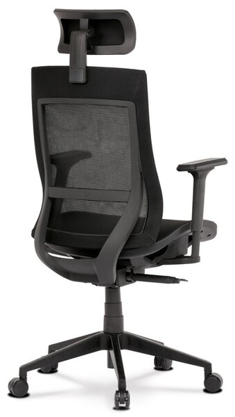 Autronic KANCELÁRSKA STOLIČKA s posuvným sedákom - čierna - 62 x 119-126 x 67 cm