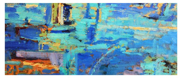 Obraz - Abstraktné olejomaľba (120x50 cm)