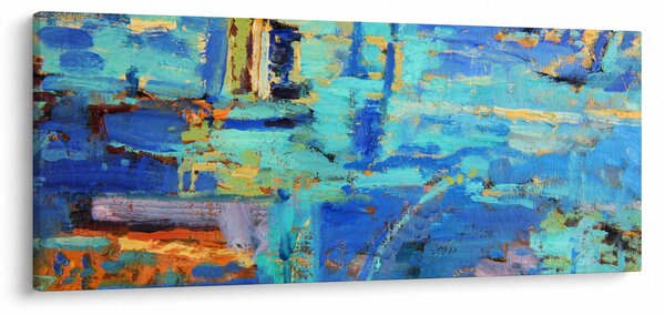 Obraz - Abstraktné olejomaľba (120x50 cm)
