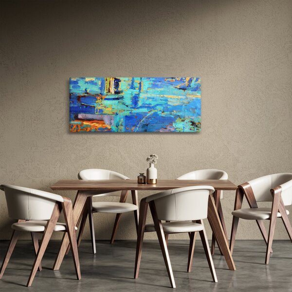 Obraz - Abstraktné olejomaľba (120x50 cm)