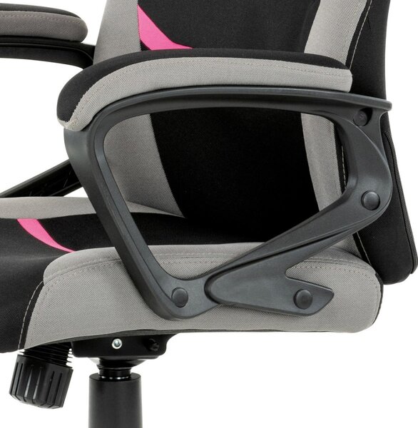 Autronic KANCELÁRSKA A HERNÁ STOLIČKA s decentným ružovým detailom - 60 x 105-115 x 60 cm