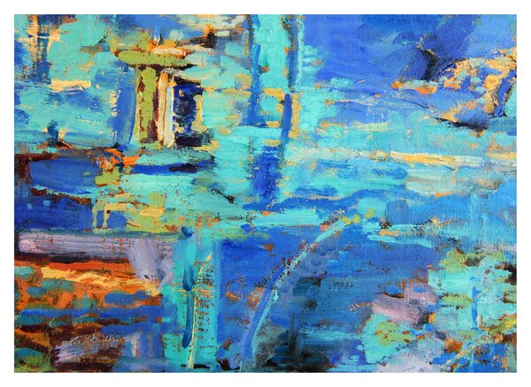Obraz - Abstraktné olejomaľba (70x50 cm)