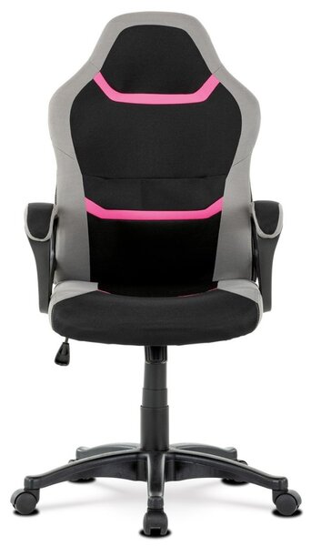 Autronic KANCELÁRSKA A HERNÁ STOLIČKA s decentným ružovým detailom - 60 x 105-115 x 60 cm