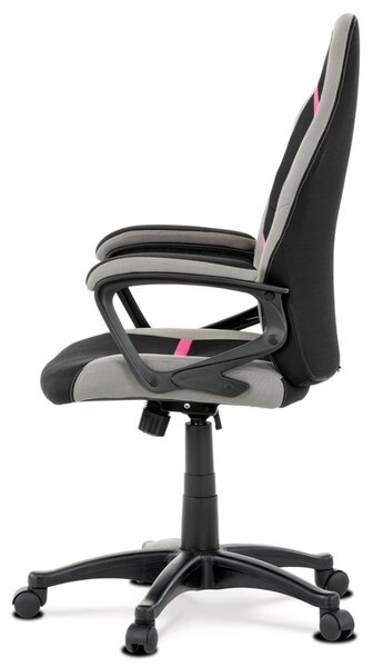 Autronic KANCELÁRSKA A HERNÁ STOLIČKA s decentným ružovým detailom - 60 x 105-115 x 60 cm