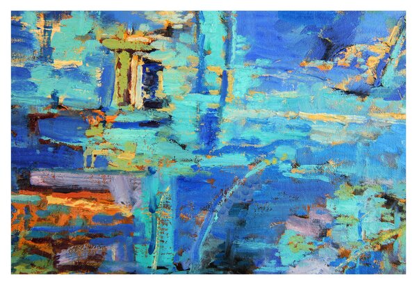 Obraz - Abstraktné olejomaľba (90x60 cm)