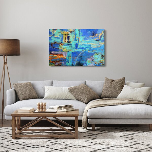 Obraz - Abstraktné olejomaľba (90x60 cm)