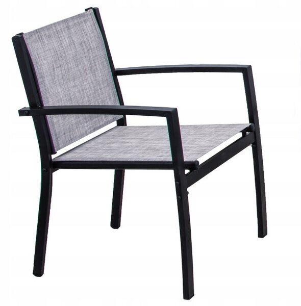 Set záhradného nábytku MIRENA čierny / sivý