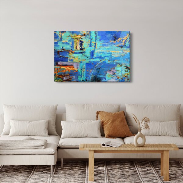 Obraz - Abstraktné olejomaľba (90x60 cm)