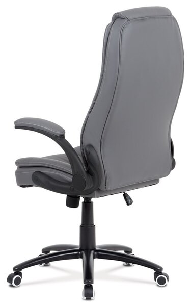 Autronic KANCELÁRSKA STOLIČKA - šedá ekokoža - 72 x 114-121 x 66 cm