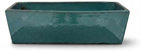 Keramický truhlík GIONO - Nefritovo Zelený XXL (75 x 27 x 21 cm)