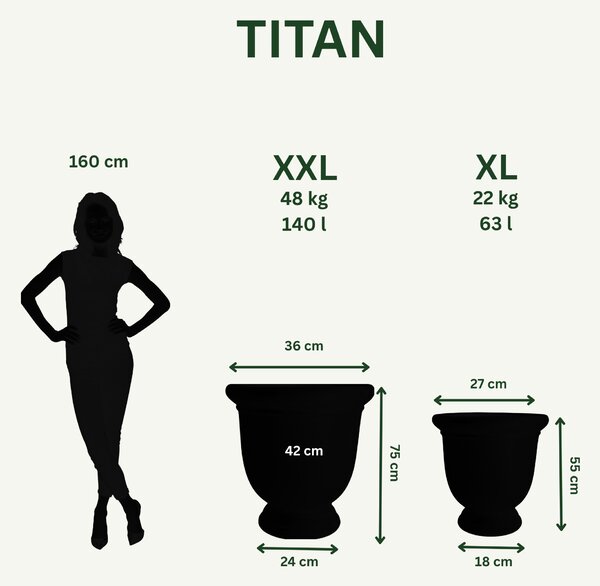 Veľký keramický kvetináč Titan - Tropická červená XL (72x75cm)
