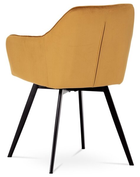 Autronic Otočná JEDÁLENSKÁ A KONFERENČNÁ STOLIČKA - žltá - 57 x 84 x 61 cm