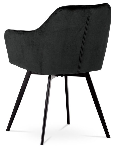 Autronic Otočná JEDÁLENSKÁ A KONFERENČNÁ STOLIČKA - čierna - 57 x 84 x 61 cm