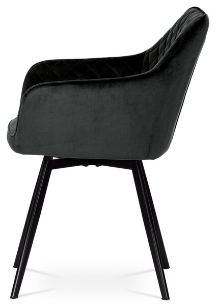 Autronic Otočná JEDÁLENSKÁ A KONFERENČNÁ STOLIČKA - čierna - 57 x 84 x 61 cm