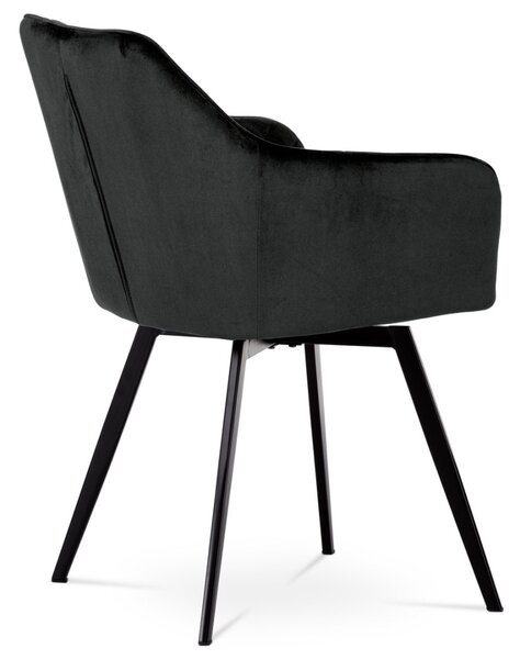 Autronic Otočná JEDÁLENSKÁ A KONFERENČNÁ STOLIČKA - čierna - 57 x 84 x 61 cm