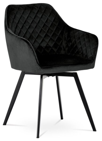 Autronic Otočná JEDÁLENSKÁ A KONFERENČNÁ STOLIČKA - čierna - 57 x 84 x 61 cm
