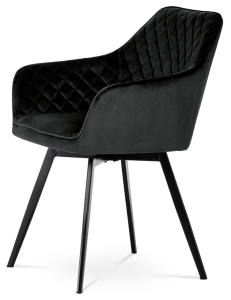 Autronic Otočná JEDÁLENSKÁ A KONFERENČNÁ STOLIČKA - čierna - 57 x 84 x 61 cm