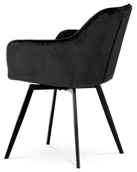 Autronic Otočná JEDÁLENSKÁ A KONFERENČNÁ STOLIČKA - čierna - 57 x 84 x 61 cm