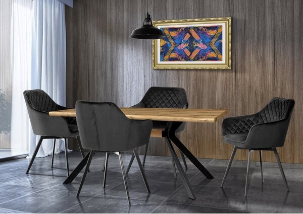 Autronic Otočná JEDÁLENSKÁ A KONFERENČNÁ STOLIČKA - čierna - 57 x 84 x 61 cm