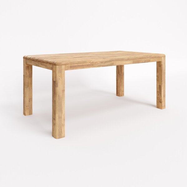 BMB RUBION s lubem 90 x 140 cm - masívny dubový stôl oblé rohy dub cink olej PALISANDR - SKLADOM