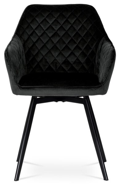 Autronic Otočná JEDÁLENSKÁ A KONFERENČNÁ STOLIČKA - čierna - 57 x 84 x 61 cm