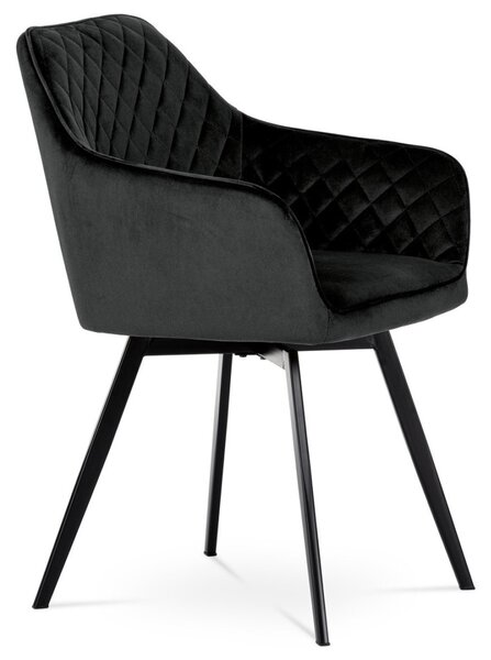 Autronic Otočná JEDÁLENSKÁ A KONFERENČNÁ STOLIČKA - čierna - 57 x 84 x 61 cm