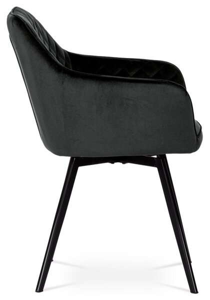 Autronic Otočná JEDÁLENSKÁ A KONFERENČNÁ STOLIČKA - čierna - 57 x 84 x 61 cm