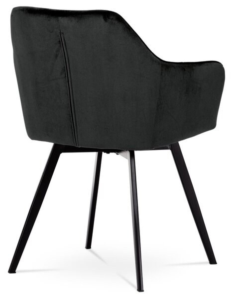 Autronic Otočná JEDÁLENSKÁ A KONFERENČNÁ STOLIČKA - čierna - 57 x 84 x 61 cm