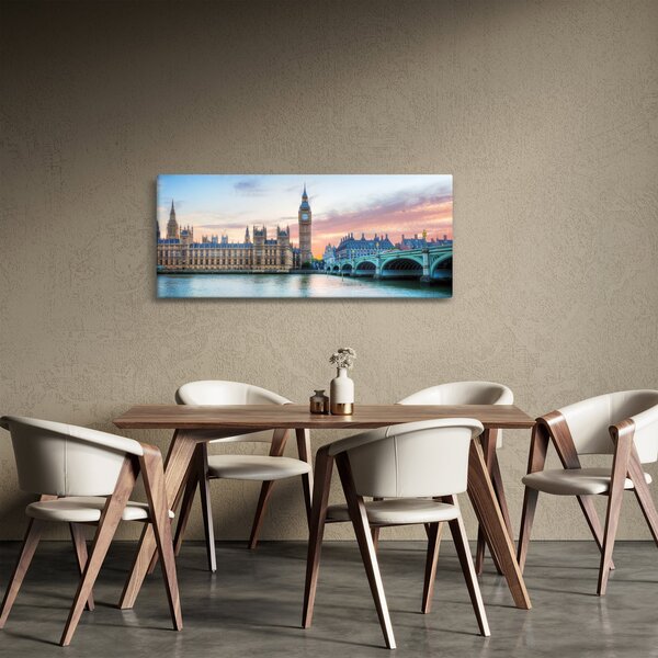 Obraz - Londýn v pastelových farbách (120x50 cm)